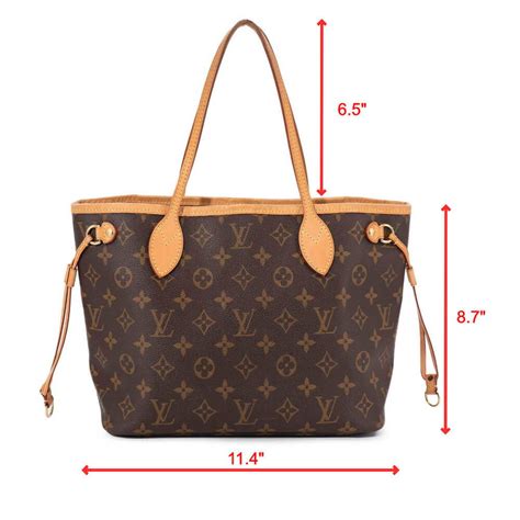 lv neverfull small size|neverfull size chart.